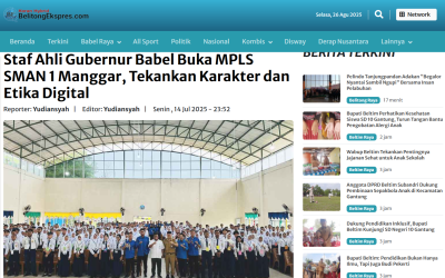 Staf Ahli Gubernur Babel Buka MPLS SMAN 1 Manggar, Tekankan Karakter dan Etika Digital