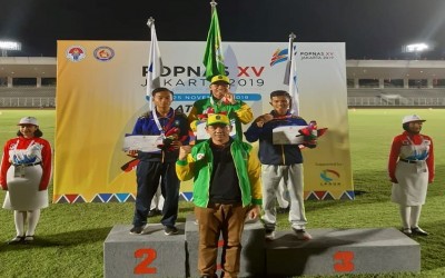 Shanry Diningrat Juara 2 Lari 5000 m Putra pada POPNAS IV Jakarta 2019