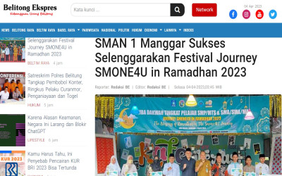 SMAN 1 Manggar Sukses Selenggarakan Festival Journey SMONE4U in Ramadhan 2023