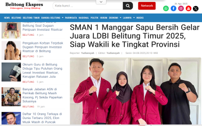 SMAN 1 Manggar Sapu Bersih Gelar Juara LDBI Belitung Timur 2025, Siap Wakili ke Tingkat Provinsi