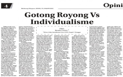Gotong Royong Vs Individualisme